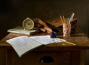 Book on desk
