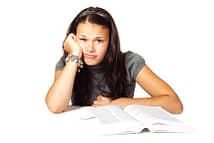student with book