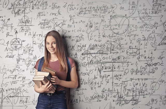 girl with books